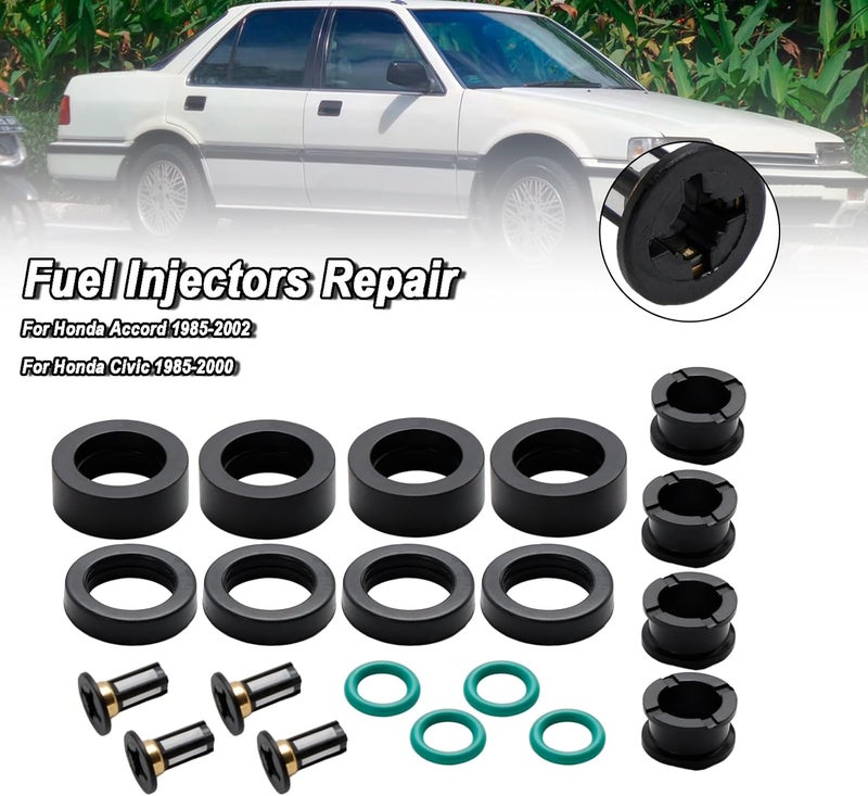 Frezon 4PCS Fuel Injector Repair Kit Fit For Honda Accord 1985-2002,Civic 1985-2000,Civic Del Sol 1993-1997,CRX 1988-1991,CR-V 1997-2001,Odyssey 1995-1997,Prelude 1985-2001 - Image 2